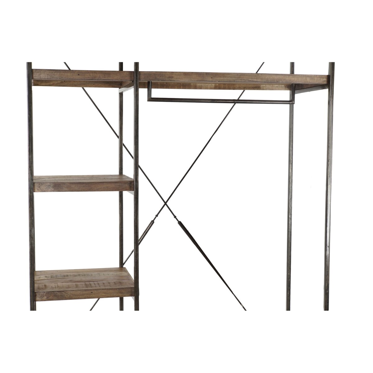 Regał metalowy loftowy drewno mango 130x47x205 cm