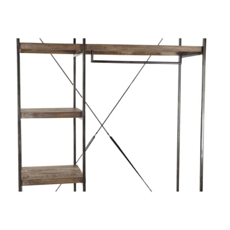 Regał metalowy loftowy drewno mango 130x47x205 cm