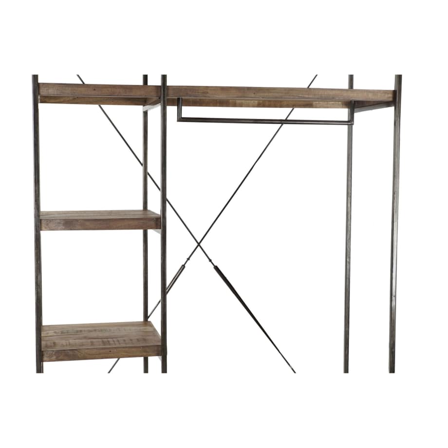 Regał metalowy loftowy drewno mango 130x47x205 cm