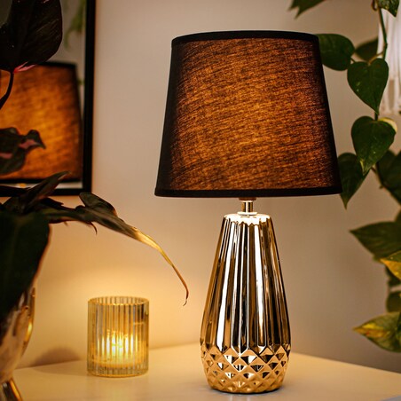 KONSIMO ERANA Lampa stołowa kolor złoty