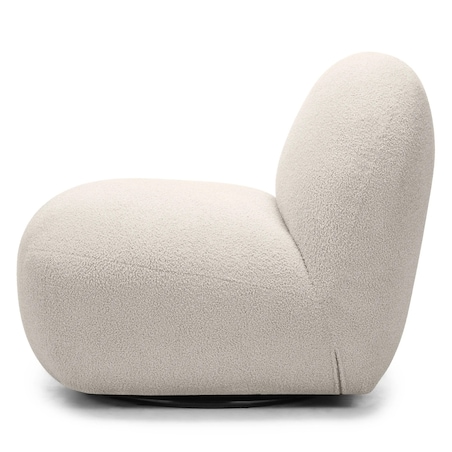 Fotel obrotowy 73x85x85 cm TENNO-3 bouclé jasnobeżowy