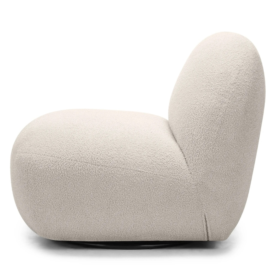 Fotel obrotowy 73x85x85 cm TENNO-3 bouclé jasnobeżowy