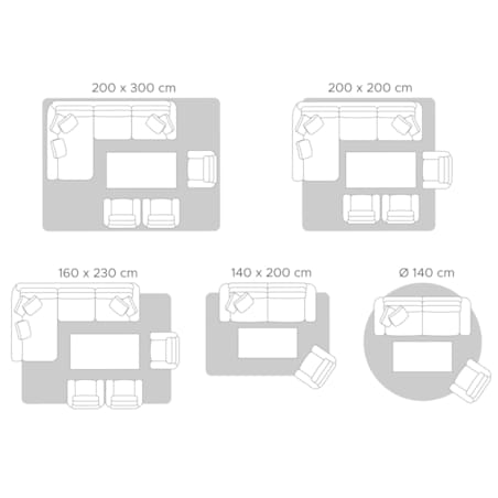 Dywan 80 x 150 cm szaro-żółty YAYLA