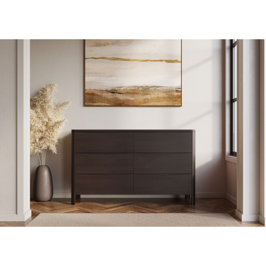 Drewniana komoda bukowa Visby MODENA LOW 150 / kolor palisander