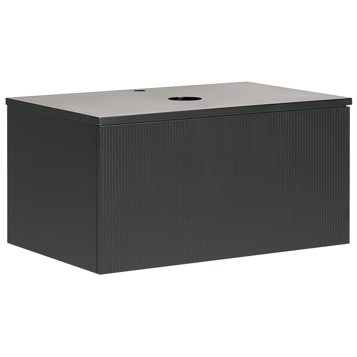 Szafka łazienkowa wisząca 80 x 52 cm czarna ALZIRA