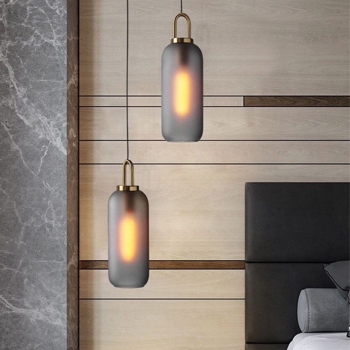 Lampa Sufitowa Wisząca App628-1Cp Szary, Metal