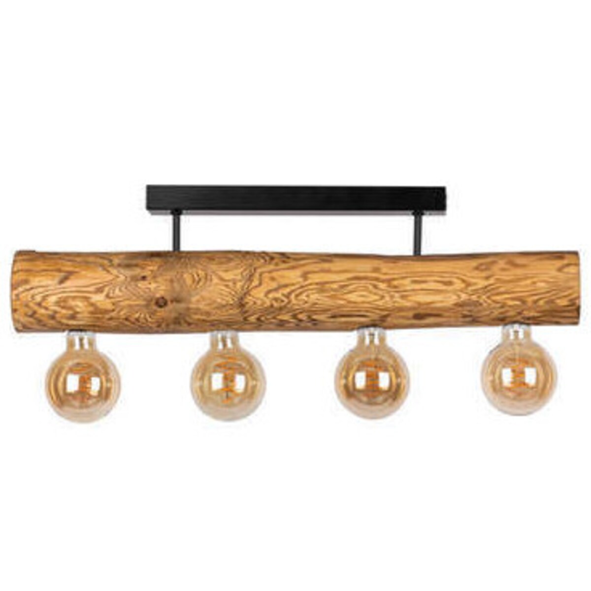 LAMPA sufitowa TRABO SIMPLE 6998404 Spotlight ekologiczna OPRAWA drewniana belka sosna bejcowana czarna