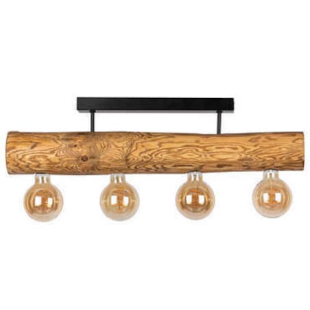 LAMPA sufitowa TRABO SIMPLE 6998404 Spotlight ekologiczna OPRAWA drewniana belka sosna bejcowana czarna