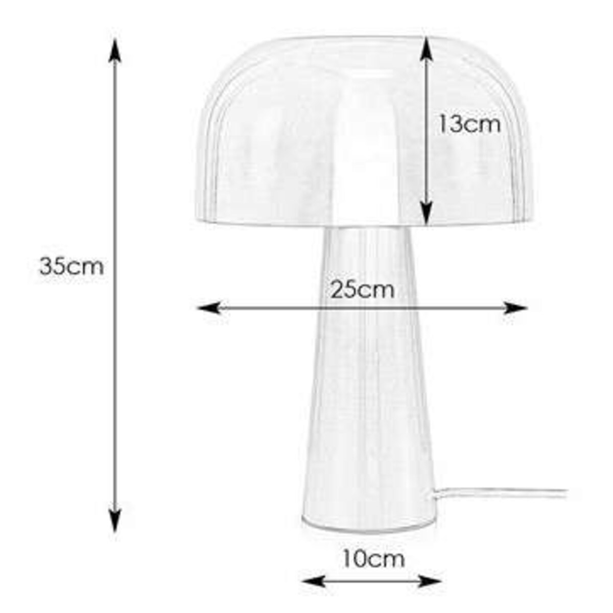 Nocna LAMPKA stołowa BLANCA 107934 Markslojd stojąca LAMPA biurkowa grzybek brąz czarny