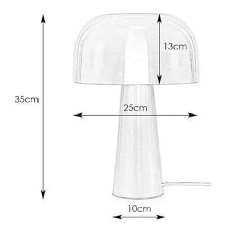 Nocna LAMPKA stołowa BLANCA 107934 Markslojd stojąca LAMPA biurkowa grzybek brąz czarny