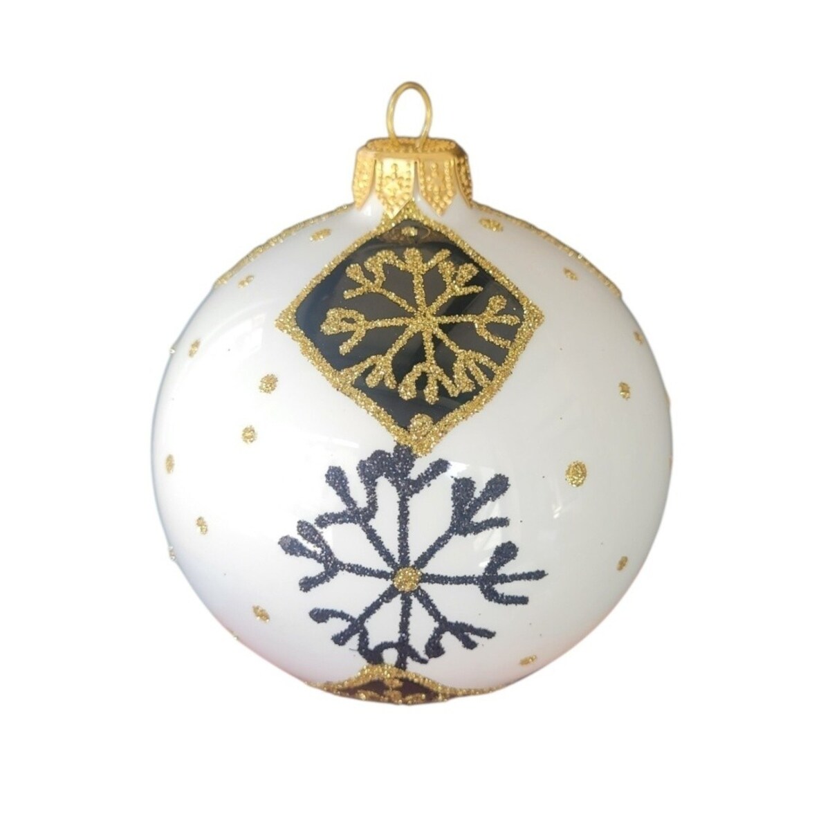 Bombka szklana 4 szt. Ø 100 mm SNOWFLAKE