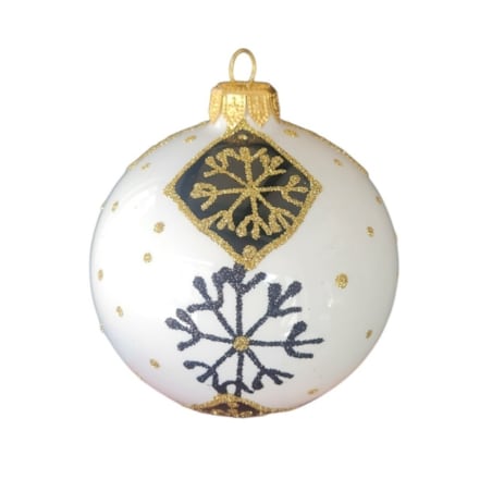 Bombka szklana 4 szt. Ø 100 mm SNOWFLAKE