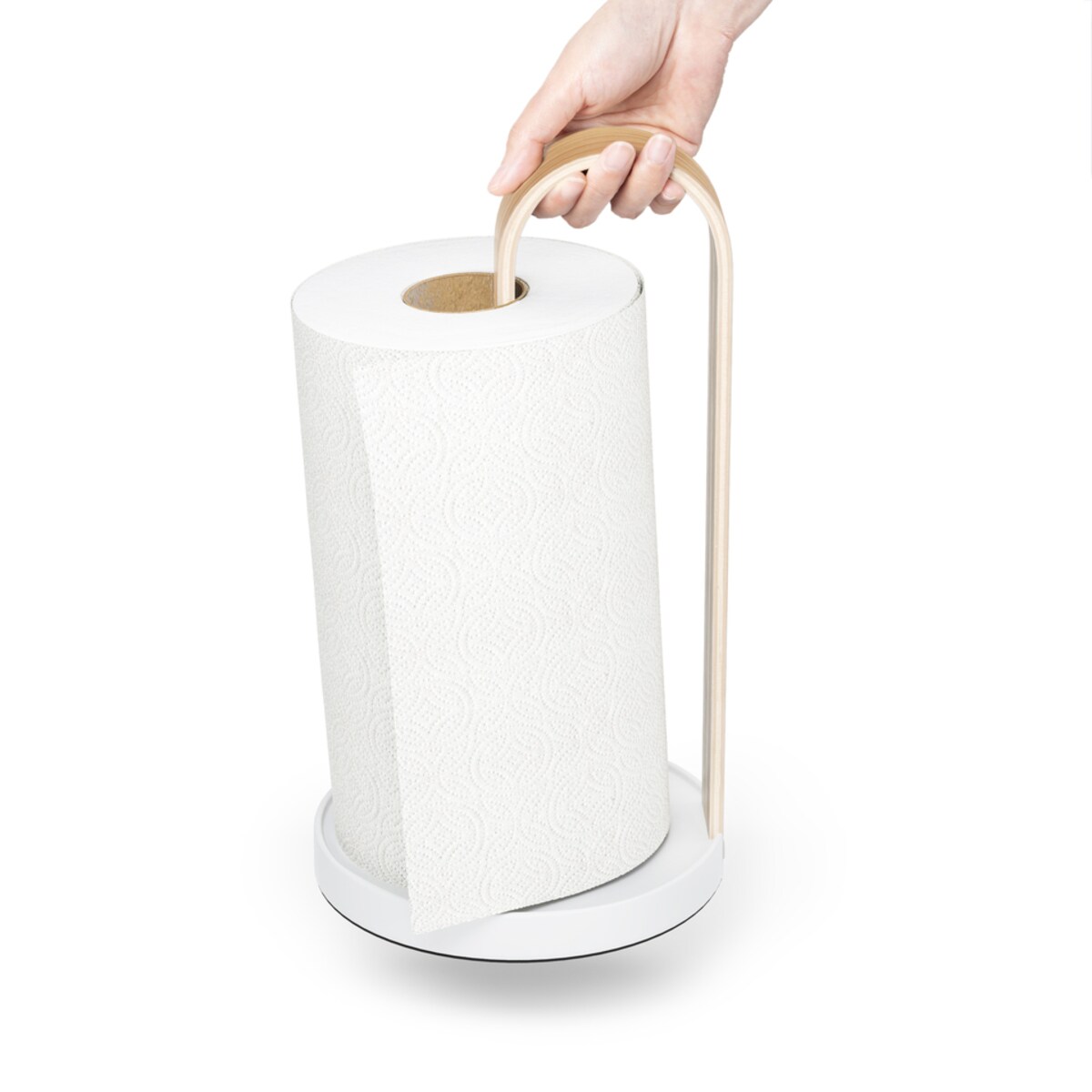 UMBRA stojak na ręcznik papierowy BELLWOOD biały/naturalny