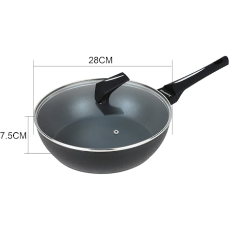 Patelnia głęboka z powłoką marmurową non-stick 28cm indukcja KLAUSBERG