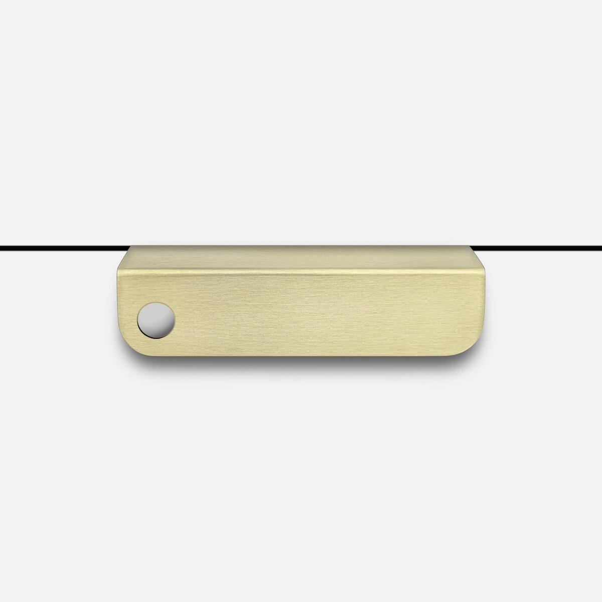 EDIT O MATT uchwyt meblowy krawędziowy mosiężny szczotkowany lakierowany