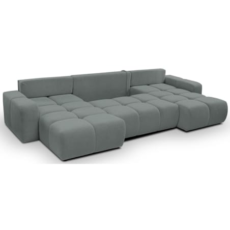 Nowoczesny Narożnik U SOHI z funkcją spania, Curio 93 - Popiel