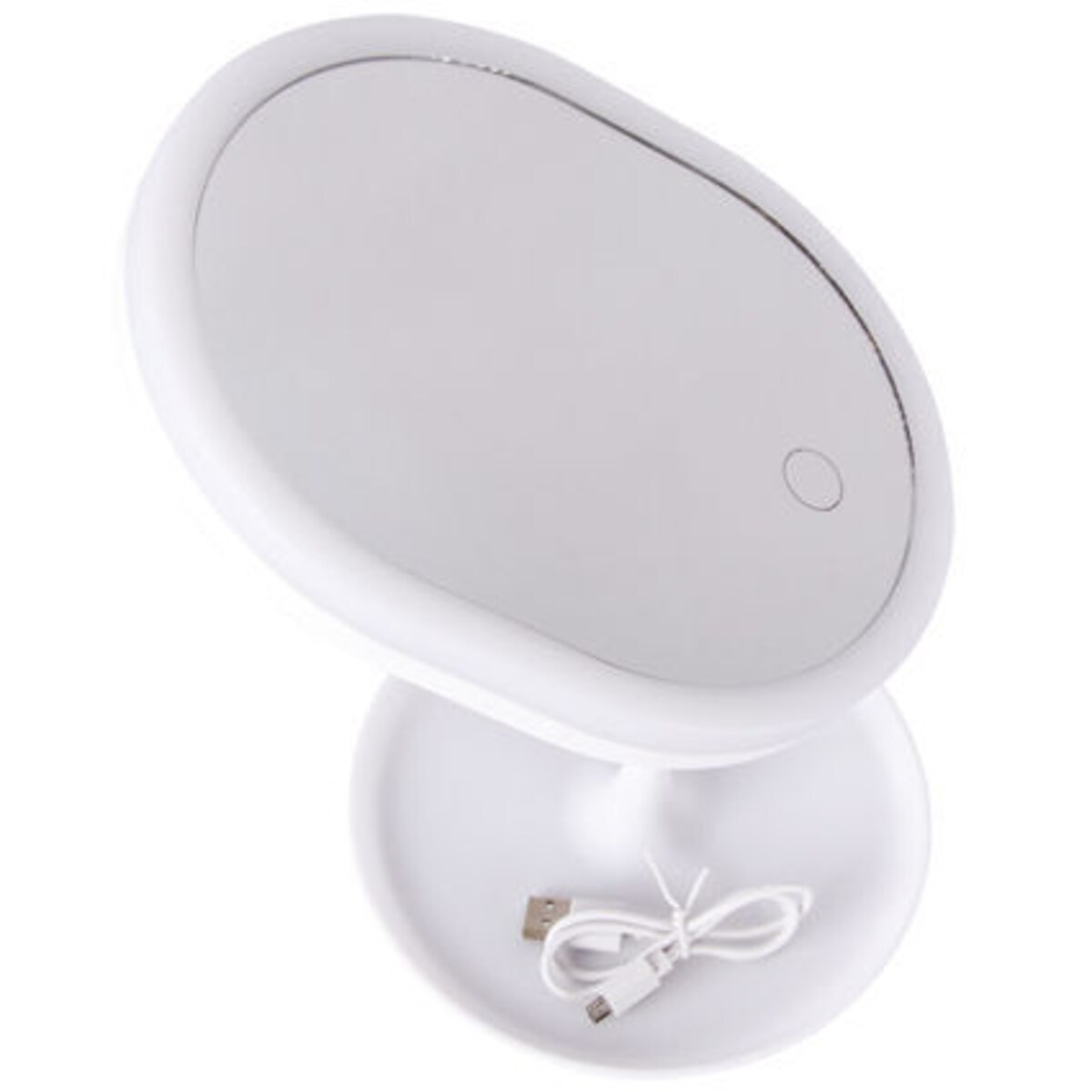 Biała lampa stojąca Princessa LED 3W lusterko do makijażu