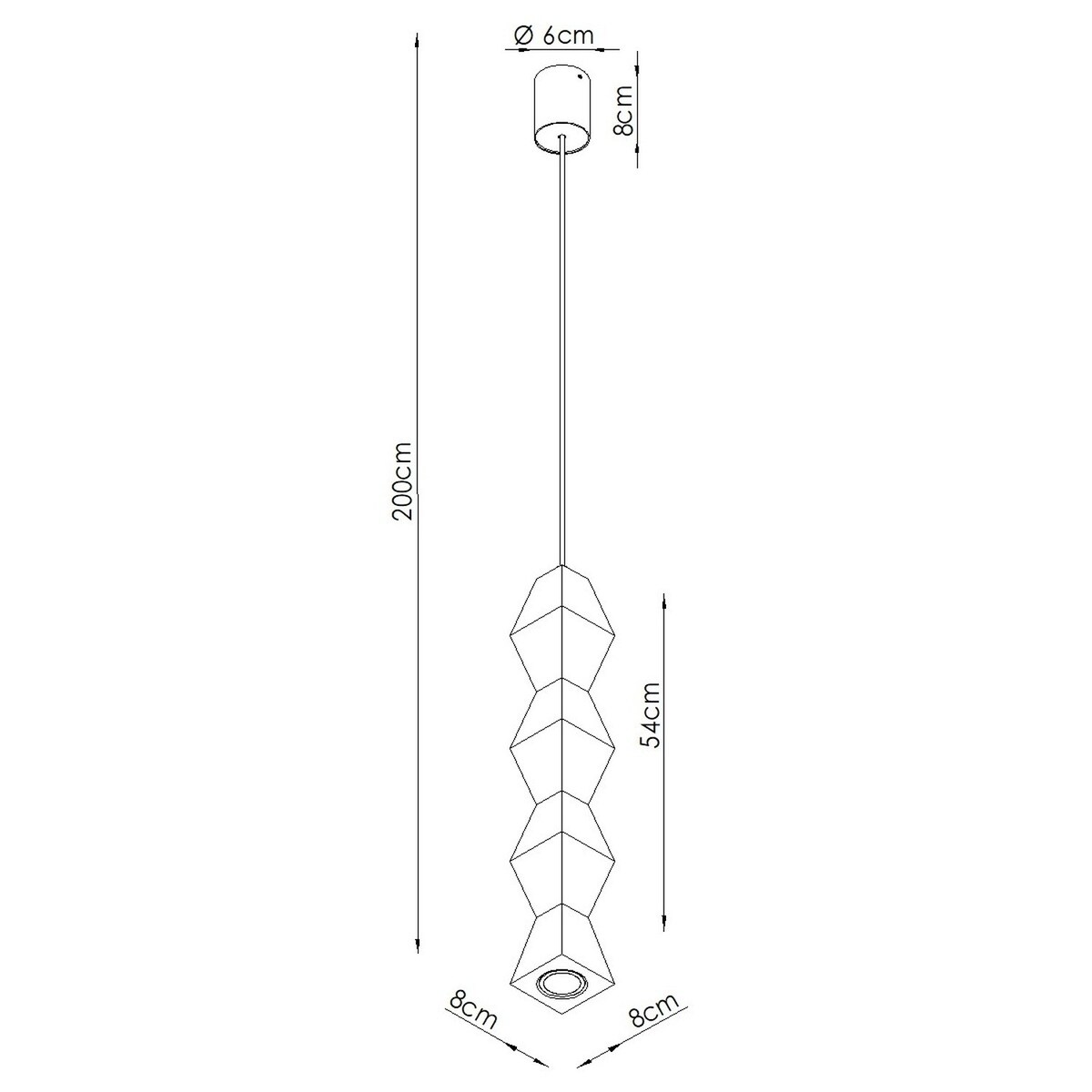 Lampa wisząca KUBBE duża S