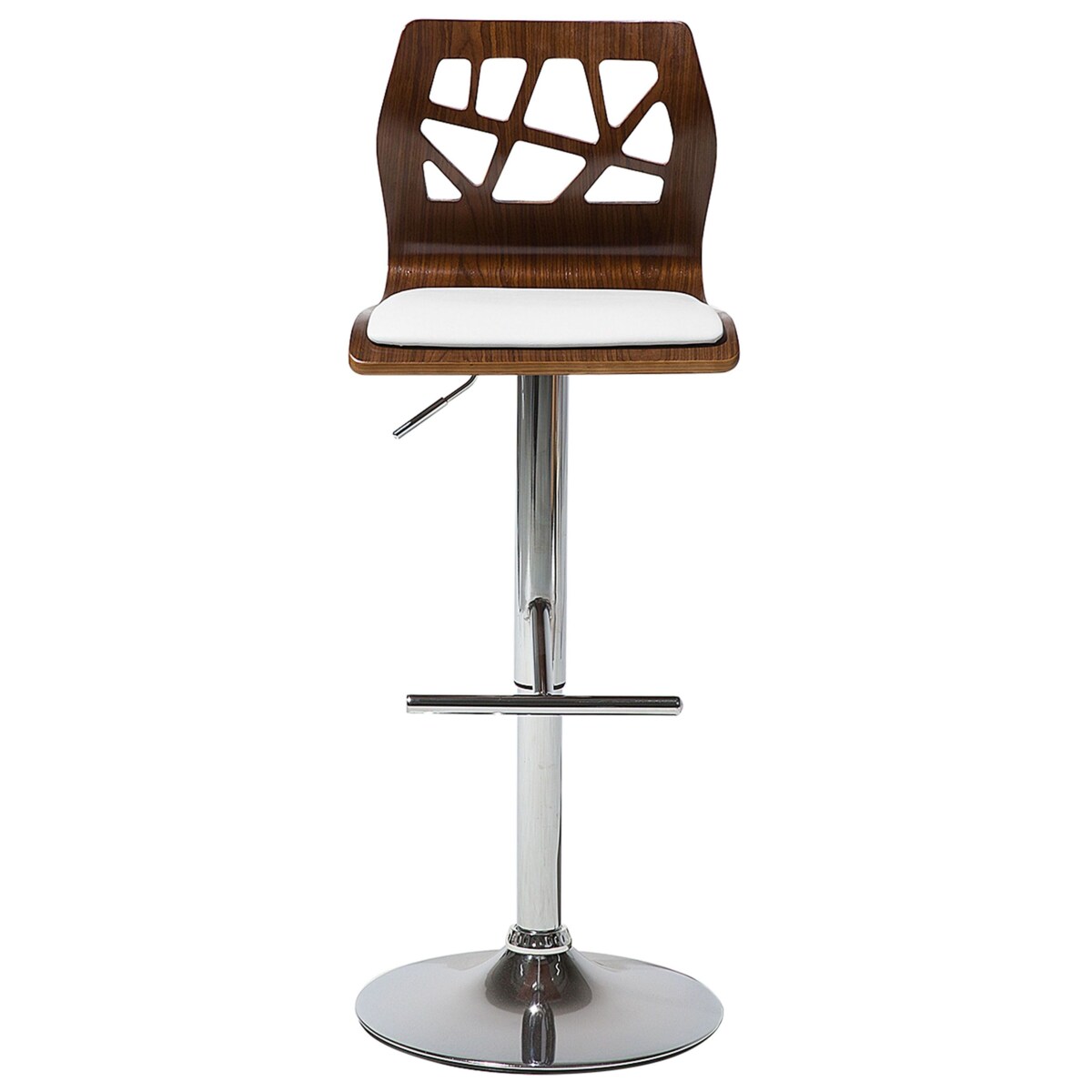 Zestaw 2 krzeseł barowych PETERSBURG Ekoskóra Obrotowy Biały