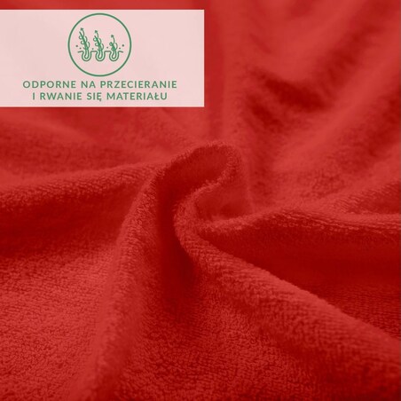 Prześcieradło frotte z gumką 200x220 kolor czerwony