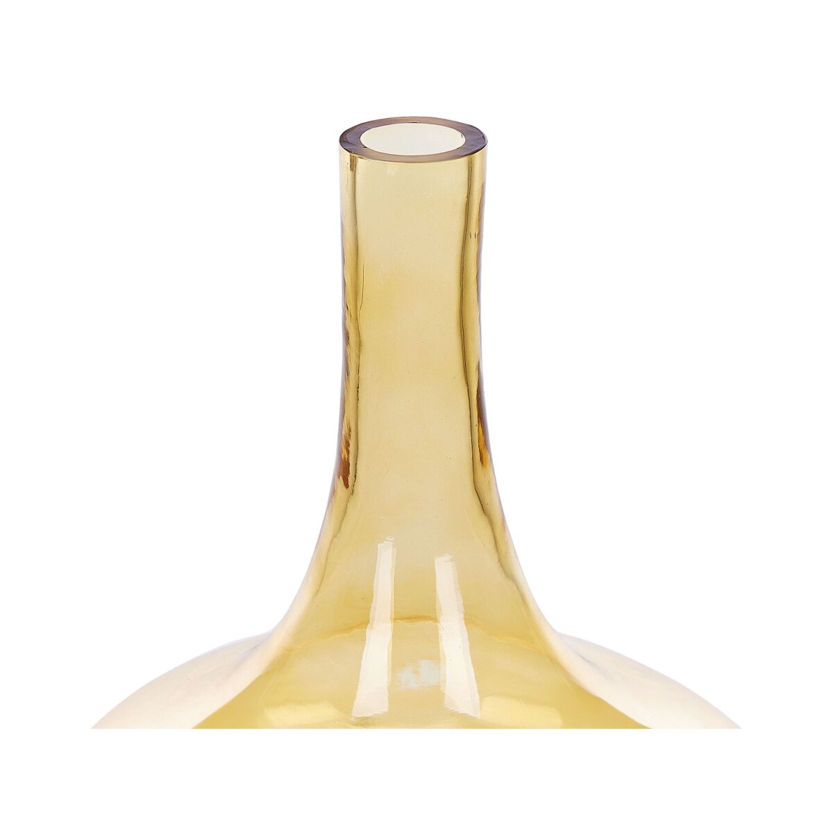 Wazon na kwiaty szklany żółty PANEER