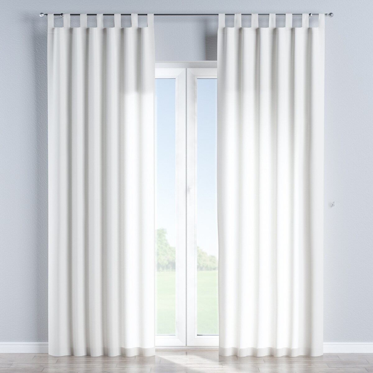 Zasłona na szelkach 1 szt. 130x260 satynowa biel