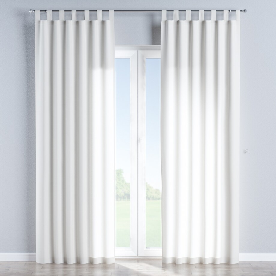 Zasłona na szelkach 1 szt. 130x260 satynowa biel