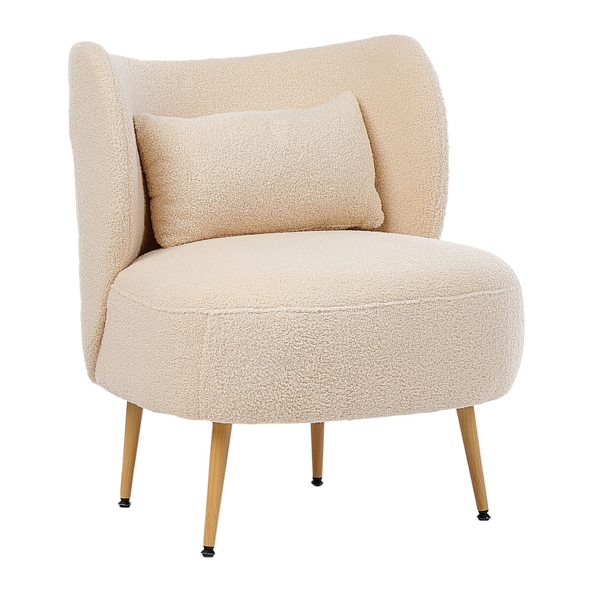 Fotel OTSBY II Z poduszką Boucle Beżowy