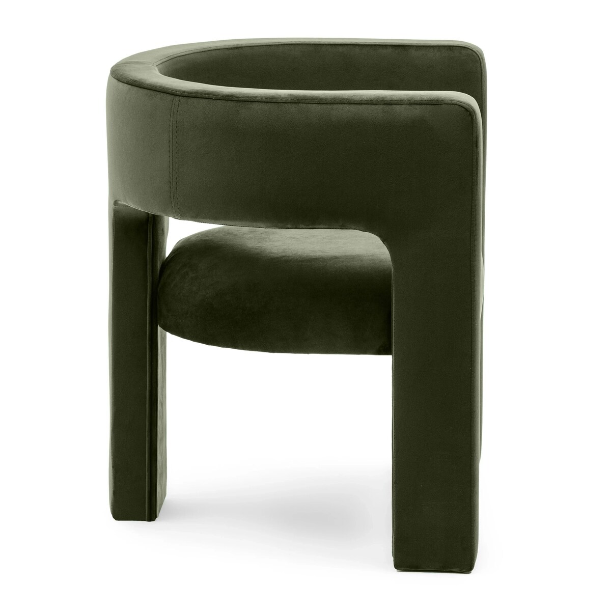 Fotel wypoczynkowy aksamitny oliwkowo-zielony Tiana