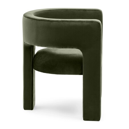 Fotel wypoczynkowy aksamitny oliwkowo-zielony Tiana