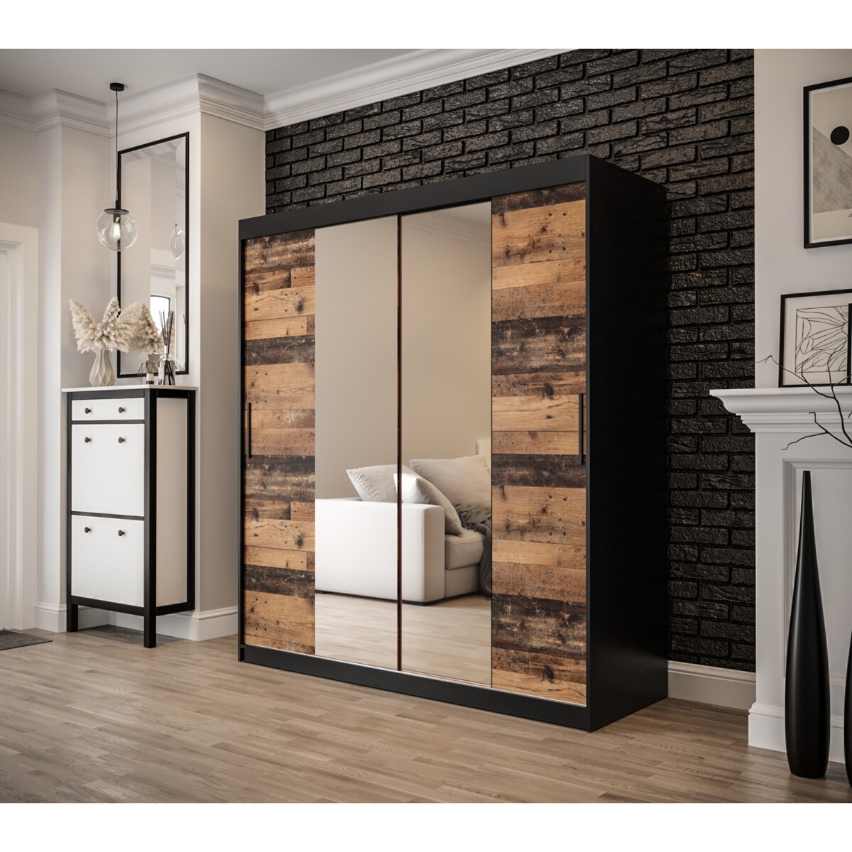 Szafa przesuwna OLDSTYLE T1 180 Czarny / Old Style