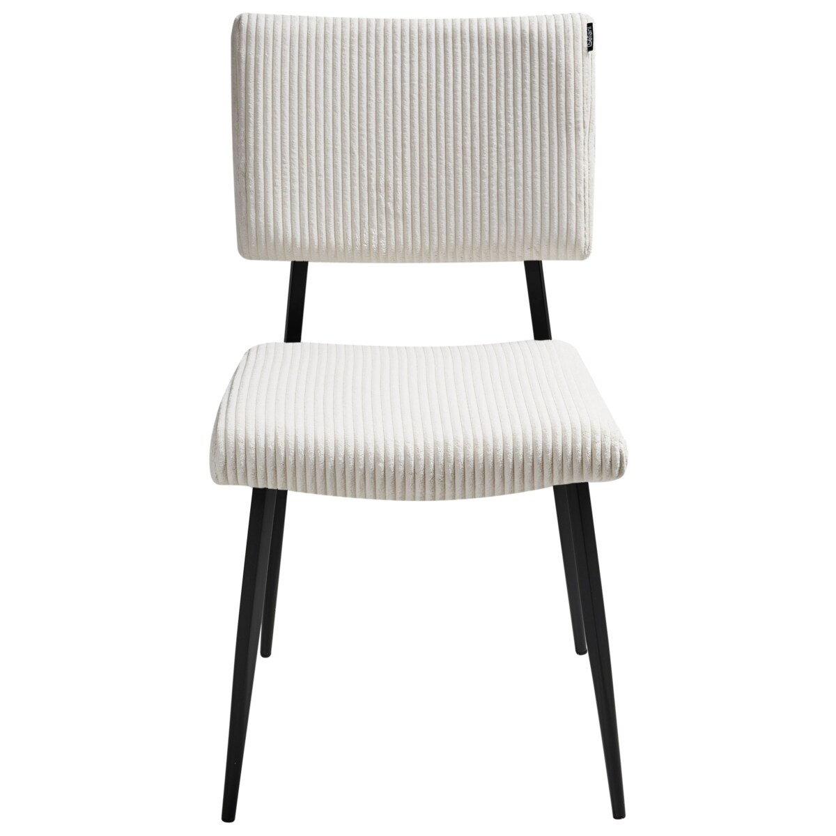 Zestaw 2 krzeseł do jadalni STURGIS Sztruks Złamana biel