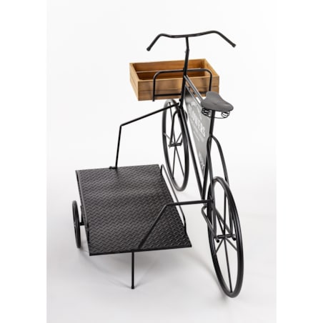 Kwietnik metalowy 75x110x46 cm ROWER z boczną przyczepką
