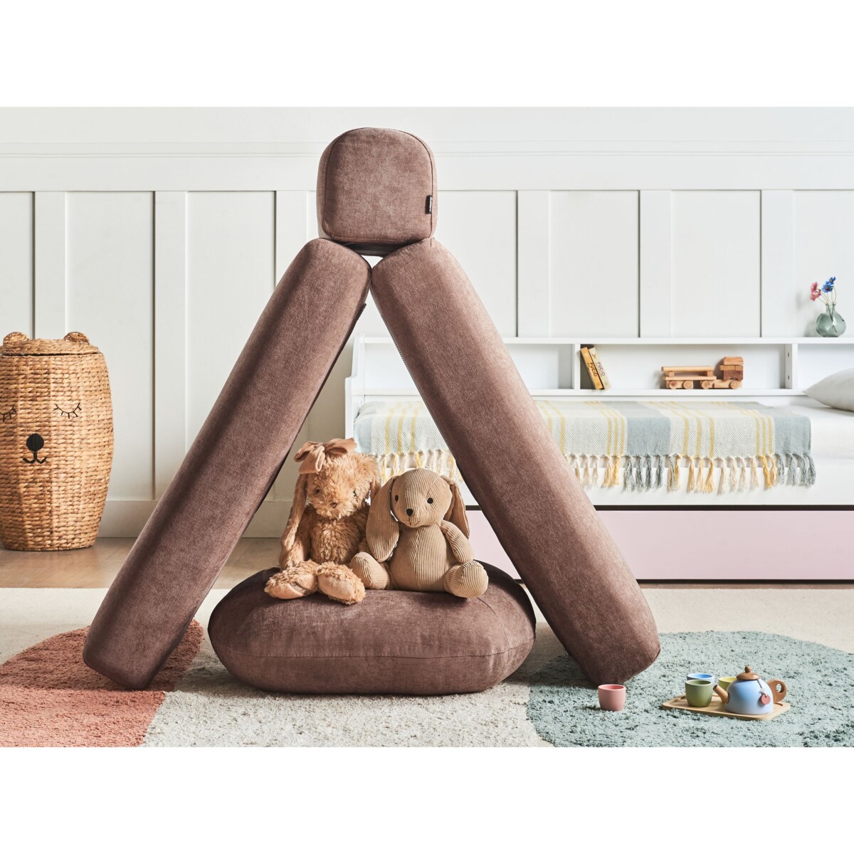 Sofa rozkładana jednoosobowa OLDEN Brązowy