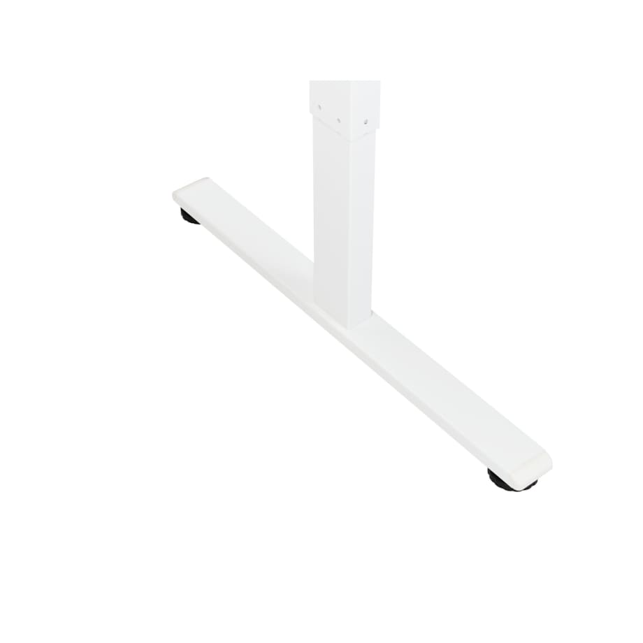 Biurko narożne lewe regulowane elektrycznie 160 x 59 cm ciemnobrązowe z białym DESTINES