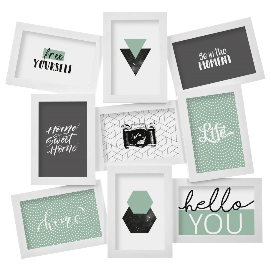 Ramki na zdjęcia, kolaż, 9 elementów