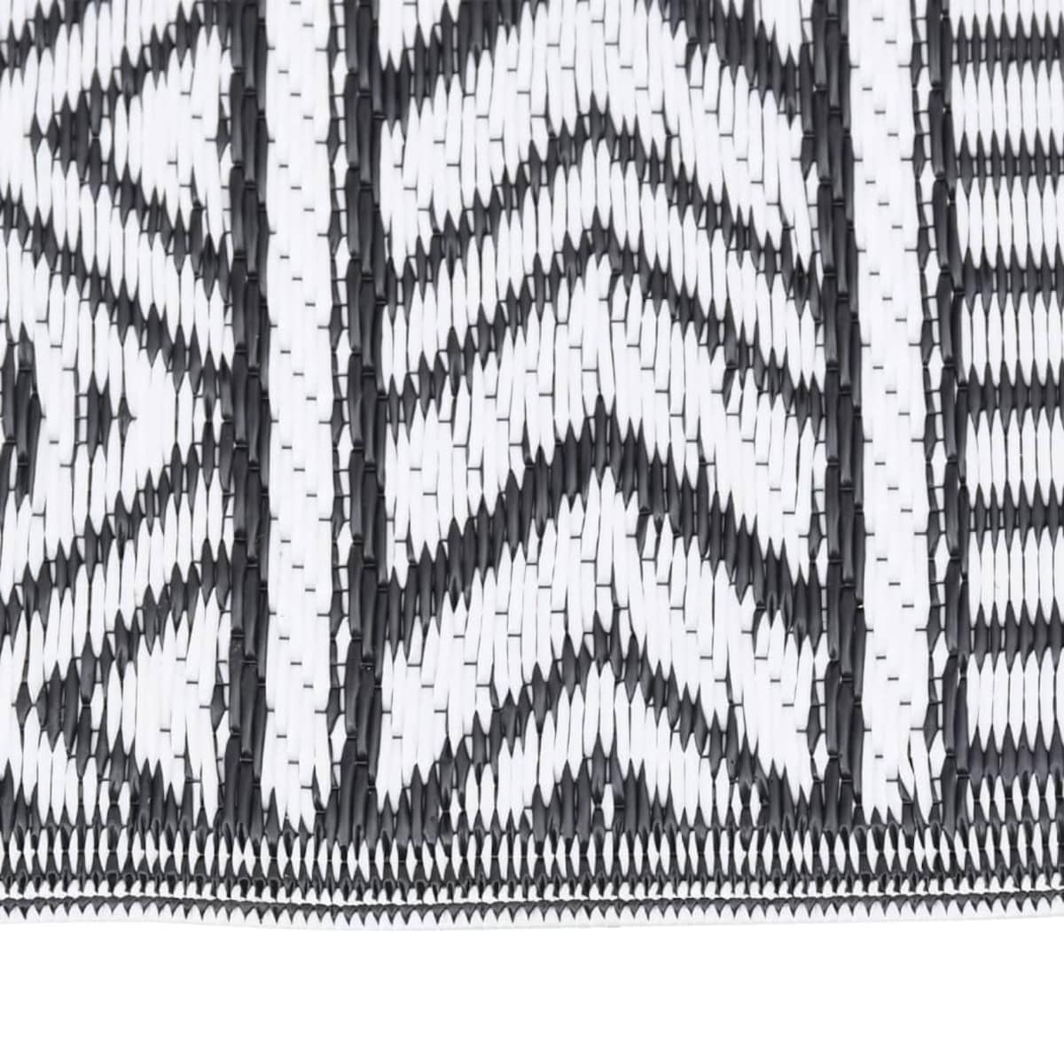 vidaXL Dywan zewnętrzny, ARAKIL czarny, 160 x 230 cm, PP