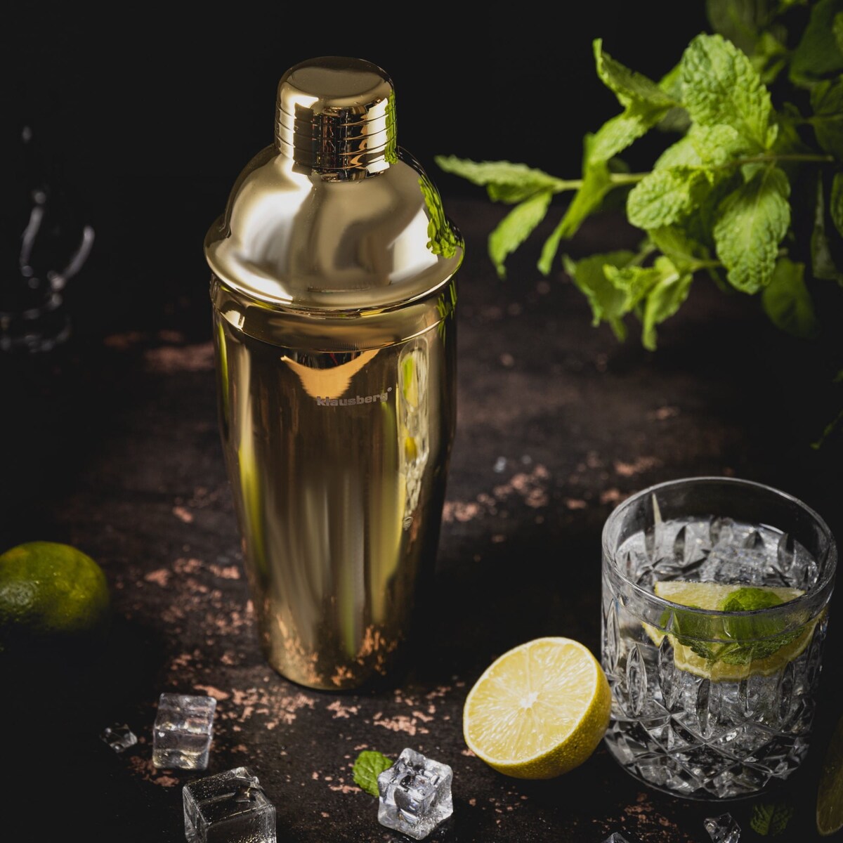 Shaker barmański do drinków koktajli 750ml złoty KLAUSBERG