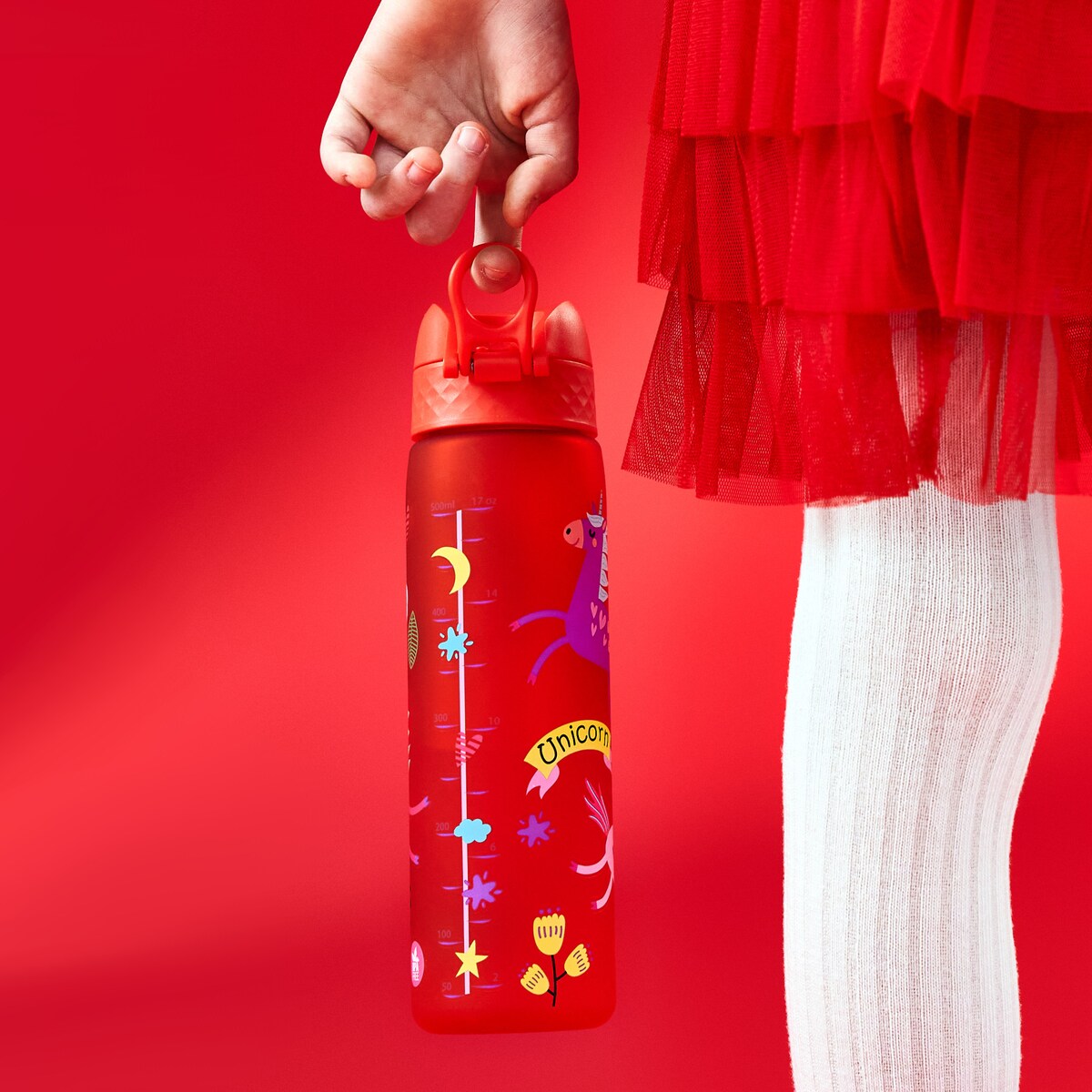Butelka ION8 I8RF500PRUNIC Unicorns (Red)