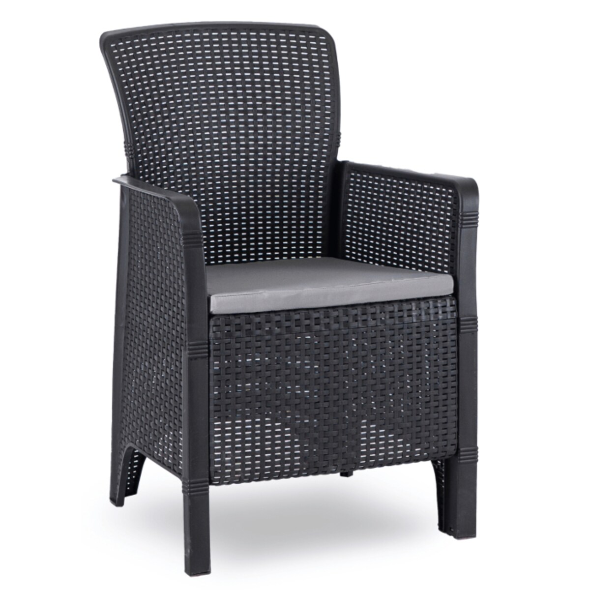 Zestaw Mebli Ogrodowych Na Taras Ogród Technorattan Czarny Orzech