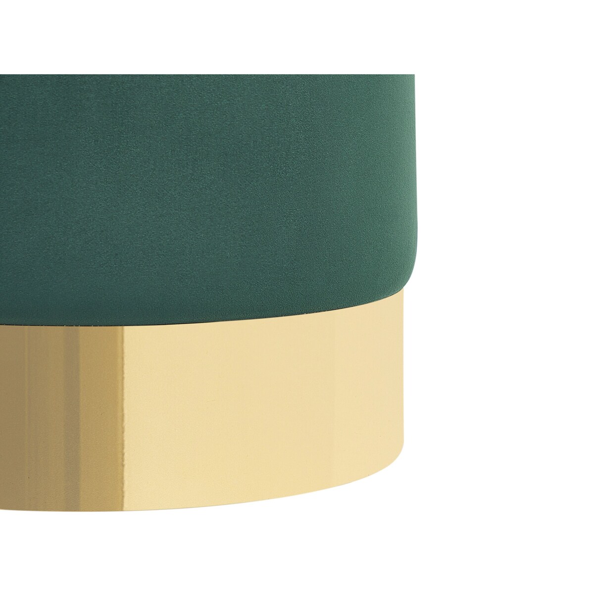 Puf welurowy ⌀ 39 cm ciemnozielony SOPHIA