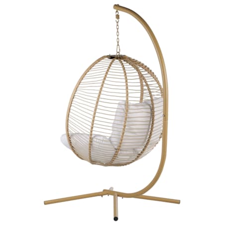 Fotel wiszący ze stojakiem ARCO Metal Beżowy