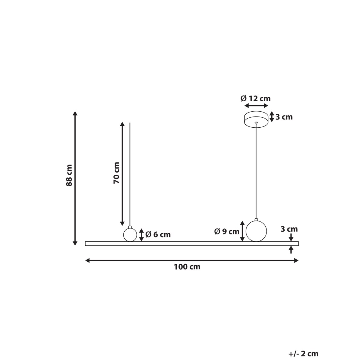 Lampa wisząca LED złota ALWAND