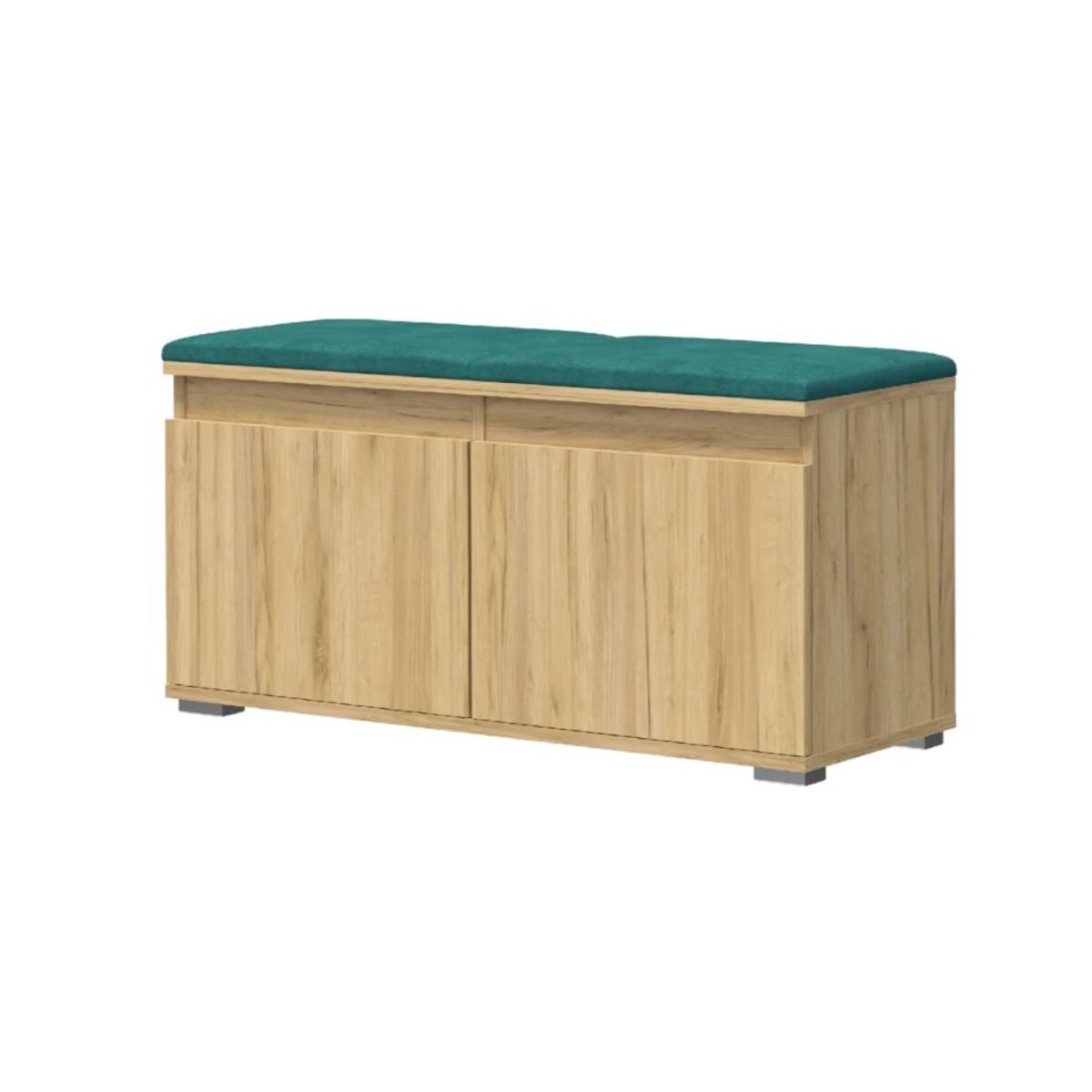 Szafka na buty z siedziskiem i wieszakiem SINGAPUR 100 dąb craft/zielony