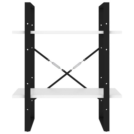 vidaXL 2-poziomowy regał na książki, biały, 60x30x70 cm