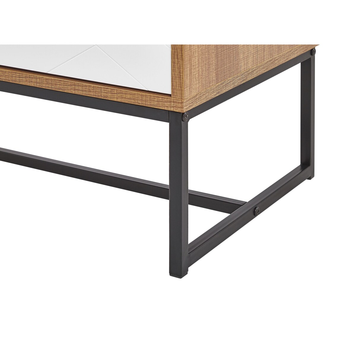 Szafka czterodrzwiowa jasne drewno z białym NUEVA