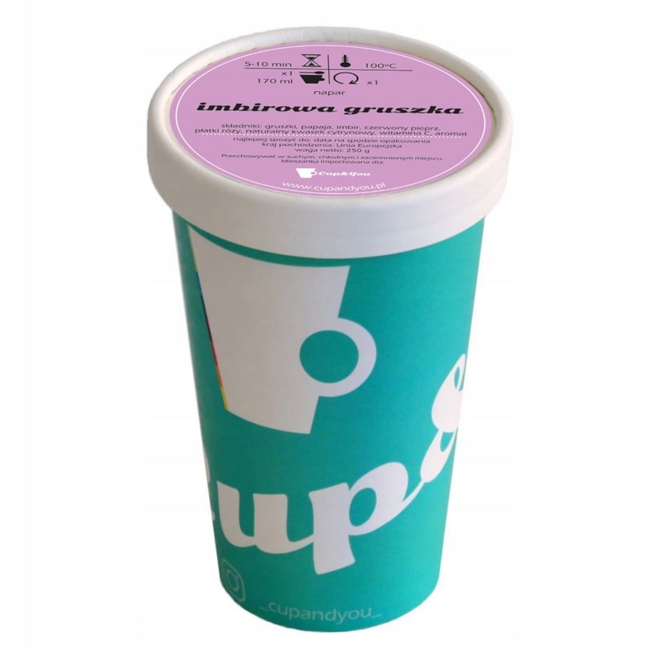 Sypana herbata owocowa IMBIROWA GRUSZKA papaja napar 250g mieszanka premium