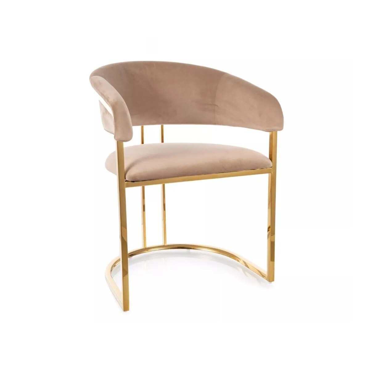 Krzesło tapicerowane TULIPE VELVET beżowe