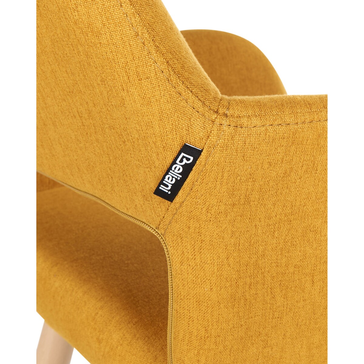 Zestaw 2 krzeseł do jadalni CHICAGO Musztardowy