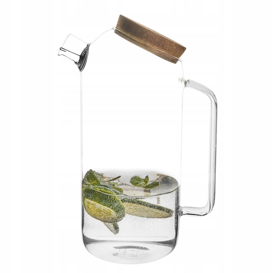 DZBANEK SZKLANY do HERBATY zioła pojemnik na wodę kompot sok 1,7 L prezent